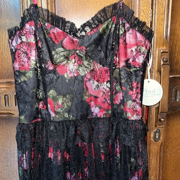 NWT Pearl Georgina Chapman Size 4 Lace Overlay Dress - Picture 5 of 5
